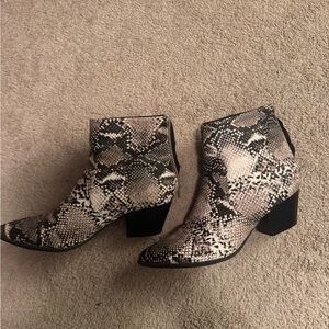 Snakeskin Ankle Boots
